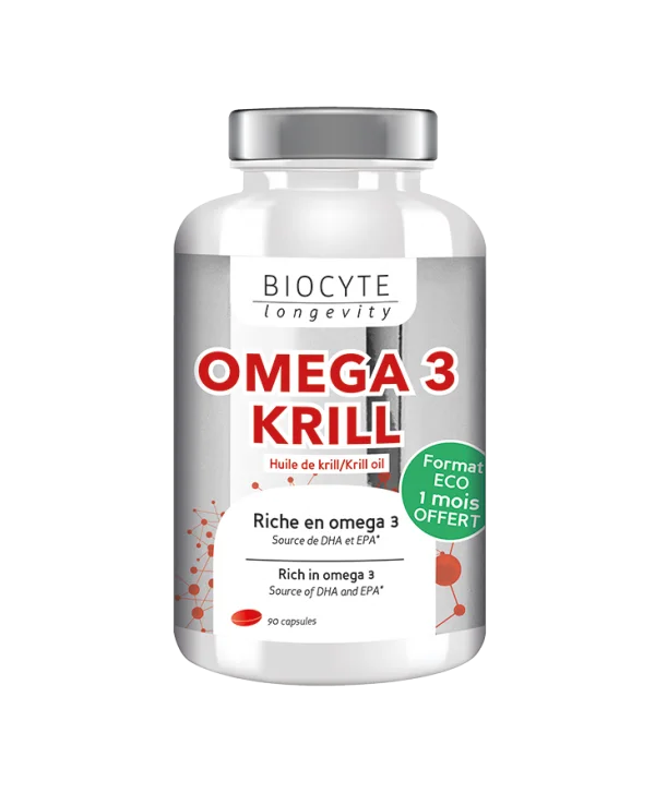 Omega 3 EPA si DHA, Biocyte, Omega 3 Krill, 90 capsule